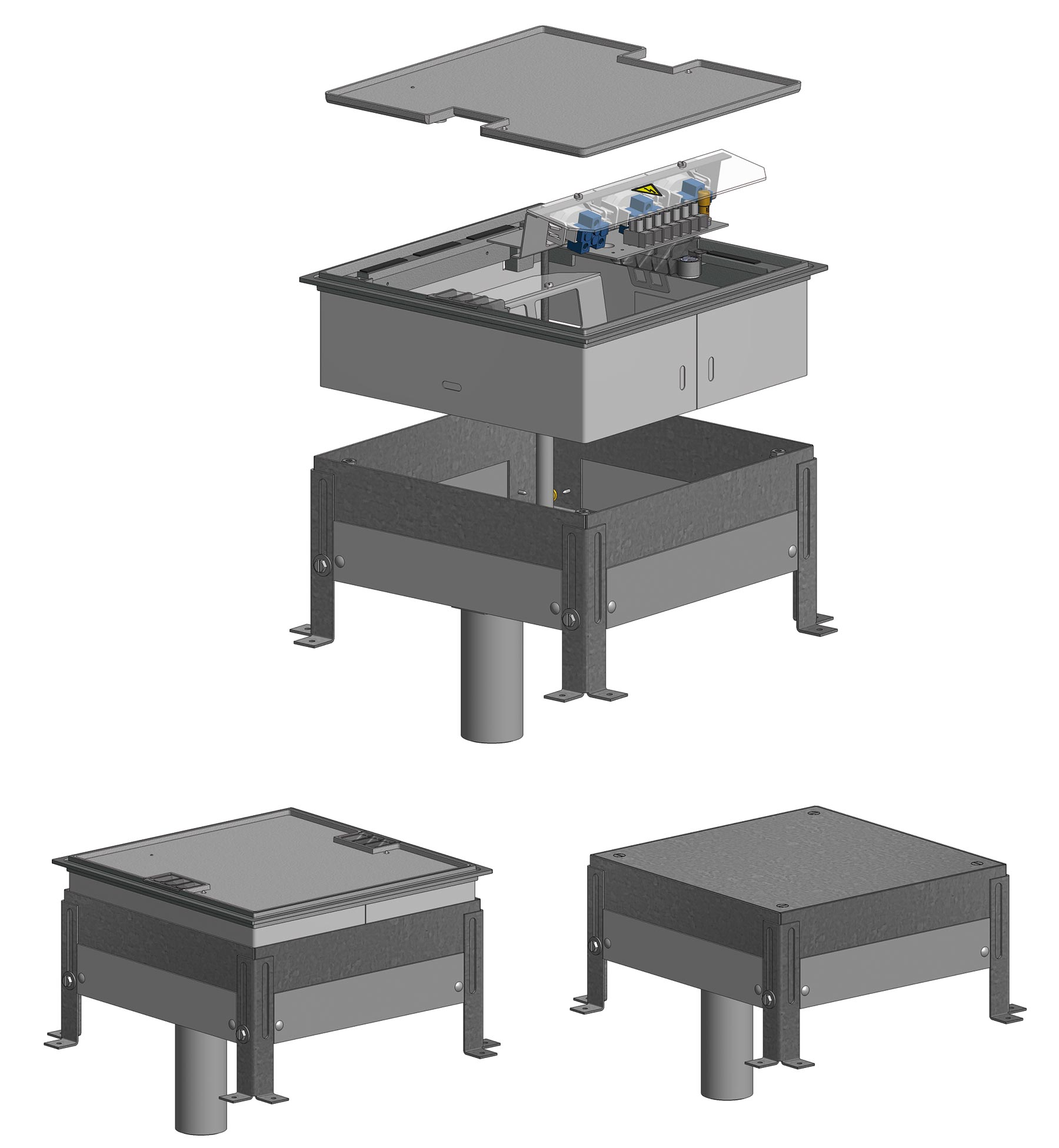 Bodenanschlusskasten BAK4 an Deckenschalung 