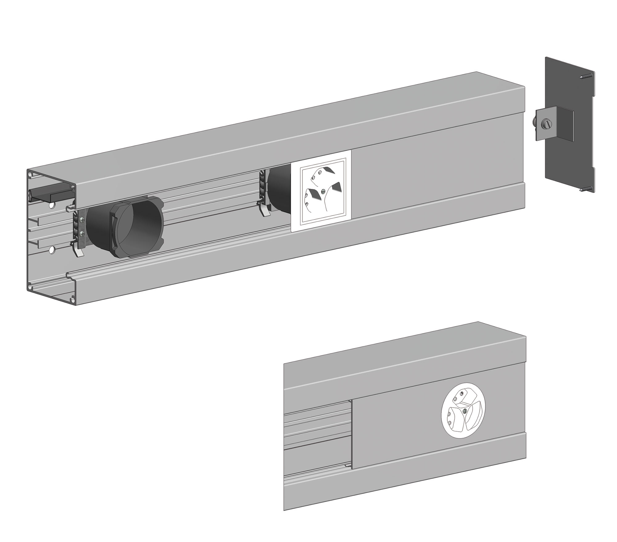 Parapet trunking system BRK 4675 140x90 Parapet trunking system BRK 4675 140x90