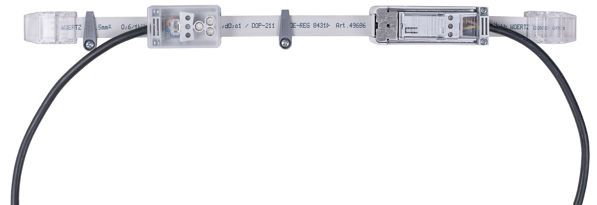 Flat cable system 3G2.5 mm² and 3G4 mm²