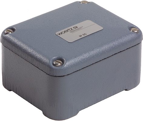 Cajas de derivación de fundición tipo IB sin pies de montaje hasta 5x10mm², 500 V, 133x108x72 mm