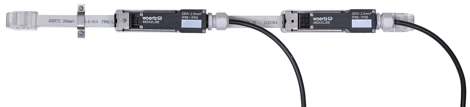 Système de câble plat IP 3G2.5 mm² et 3G4 mm² (IP66/68)