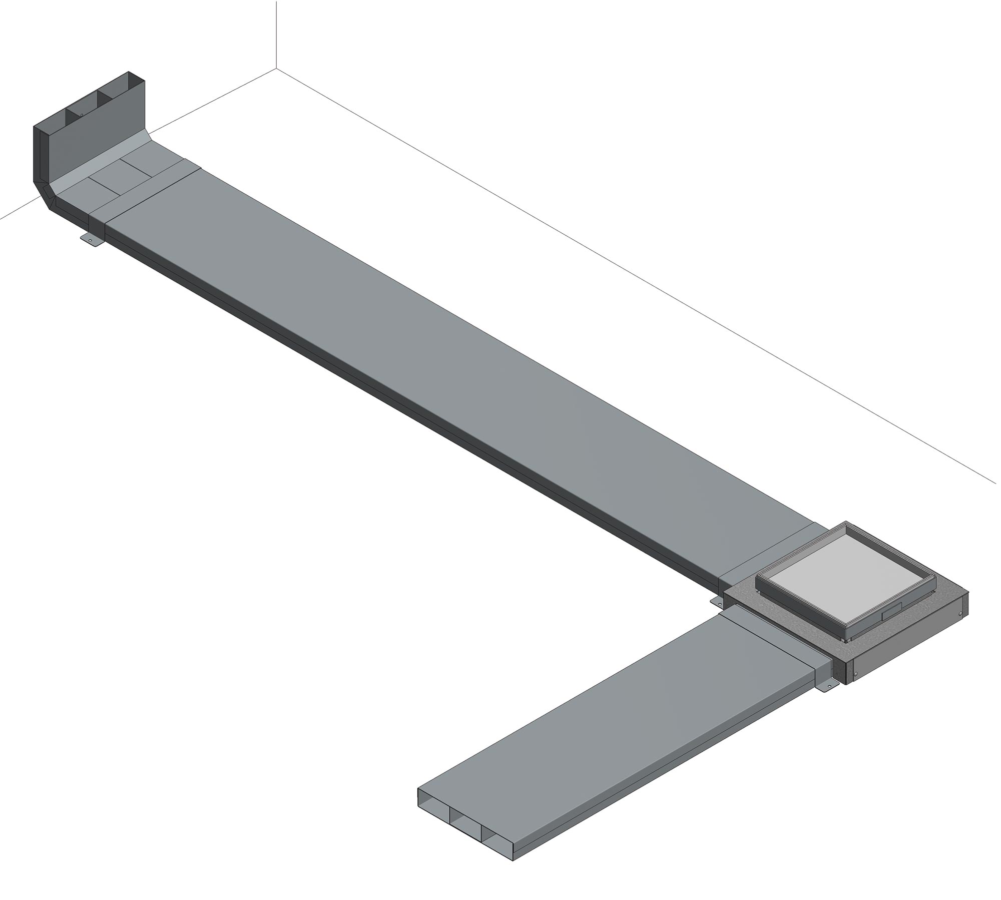 Kanalsystem for undergulv UFK 200x50 Kanalsystem for undergulv UFK 200x50