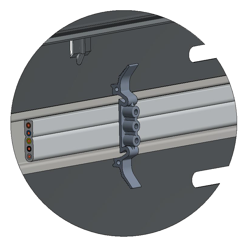 Kabelklemmen voor installatie in DIN35 montagerail
