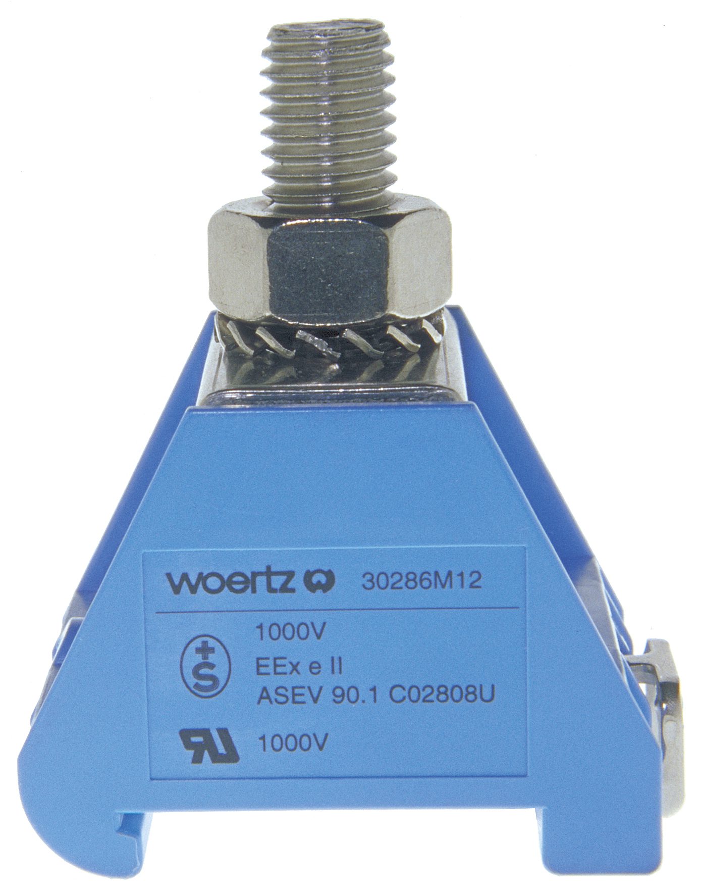 Bolzenklemme DIN35 M12 240mm2 blau Bolzenklemme DIN35 M12 240mm2 blau