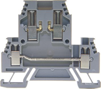 Doppelstock-Trennklemme DIN35 2.5mm² grau