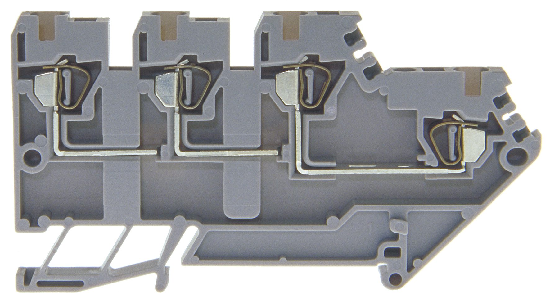 PE-Initiatoren-Zugfederklemme DIN35 1.5mm2 grau