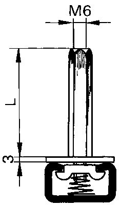 Verlängerungsbolzen M6 Länge 30mm