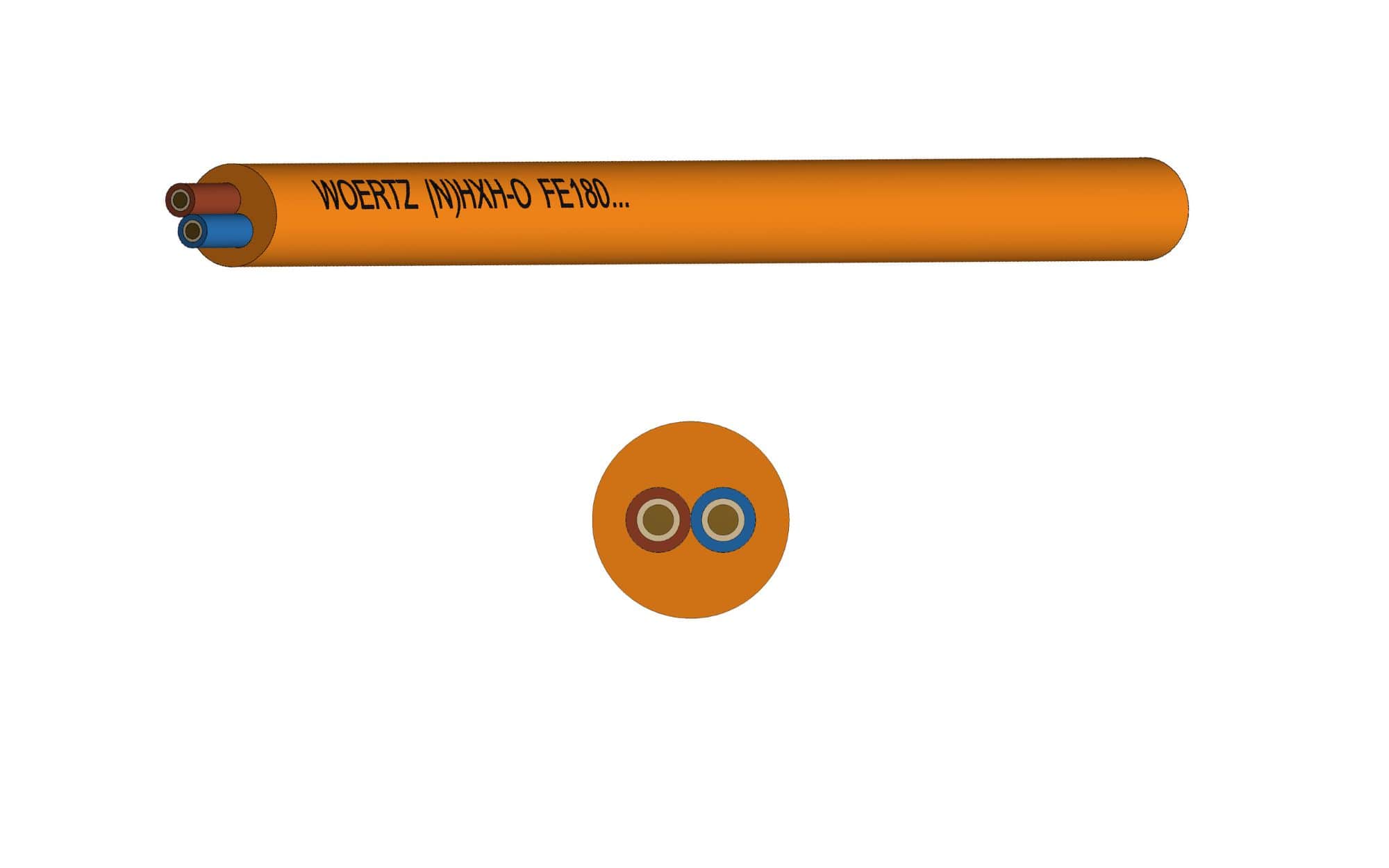 Kabel (N)HXH-O FE180 2x4mm2 Orange Kabel (N)HXH-O FE180 2x4mm2 Orange