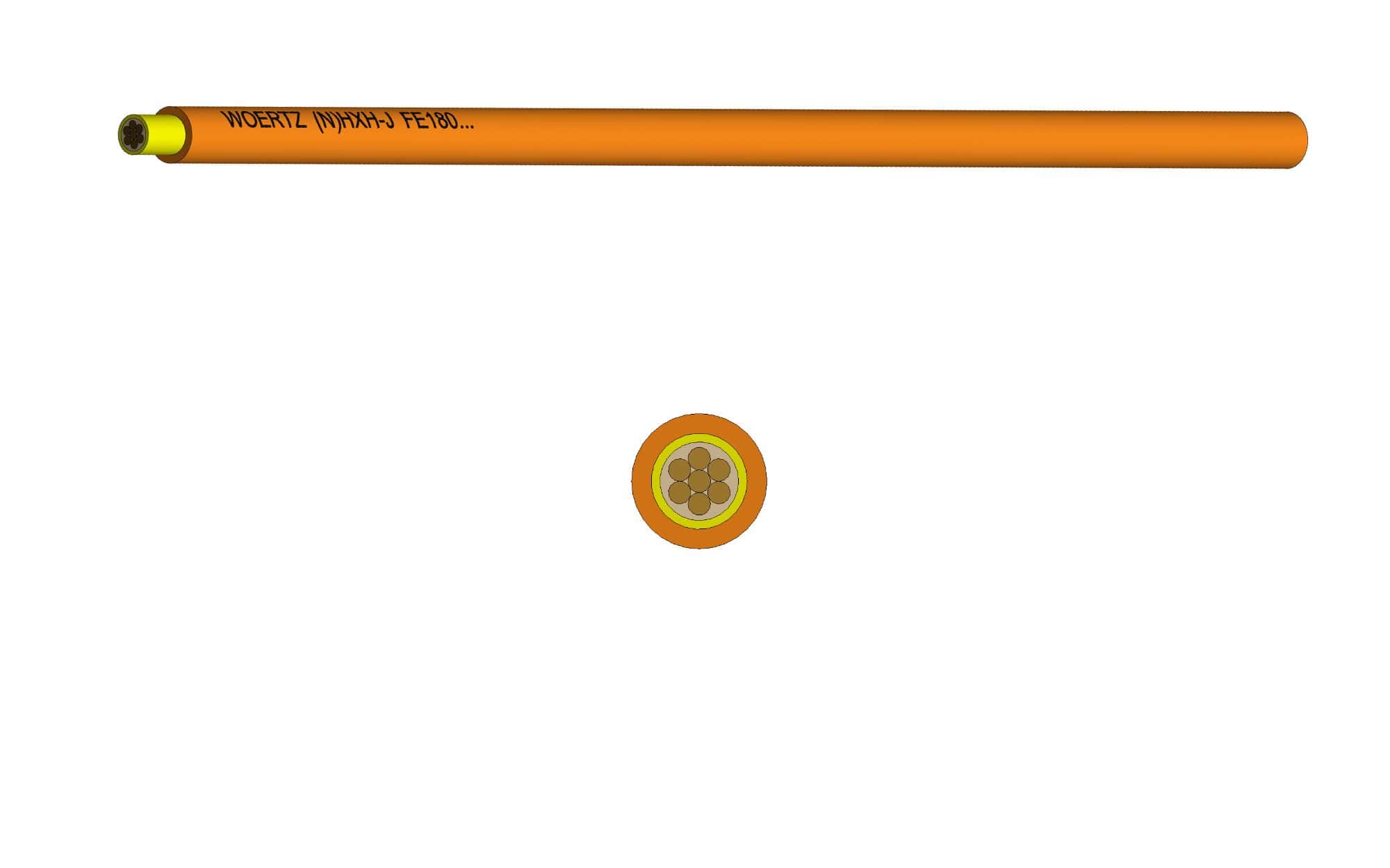 Kabel (N)HXH-J FE180 1x25mm2 Orange