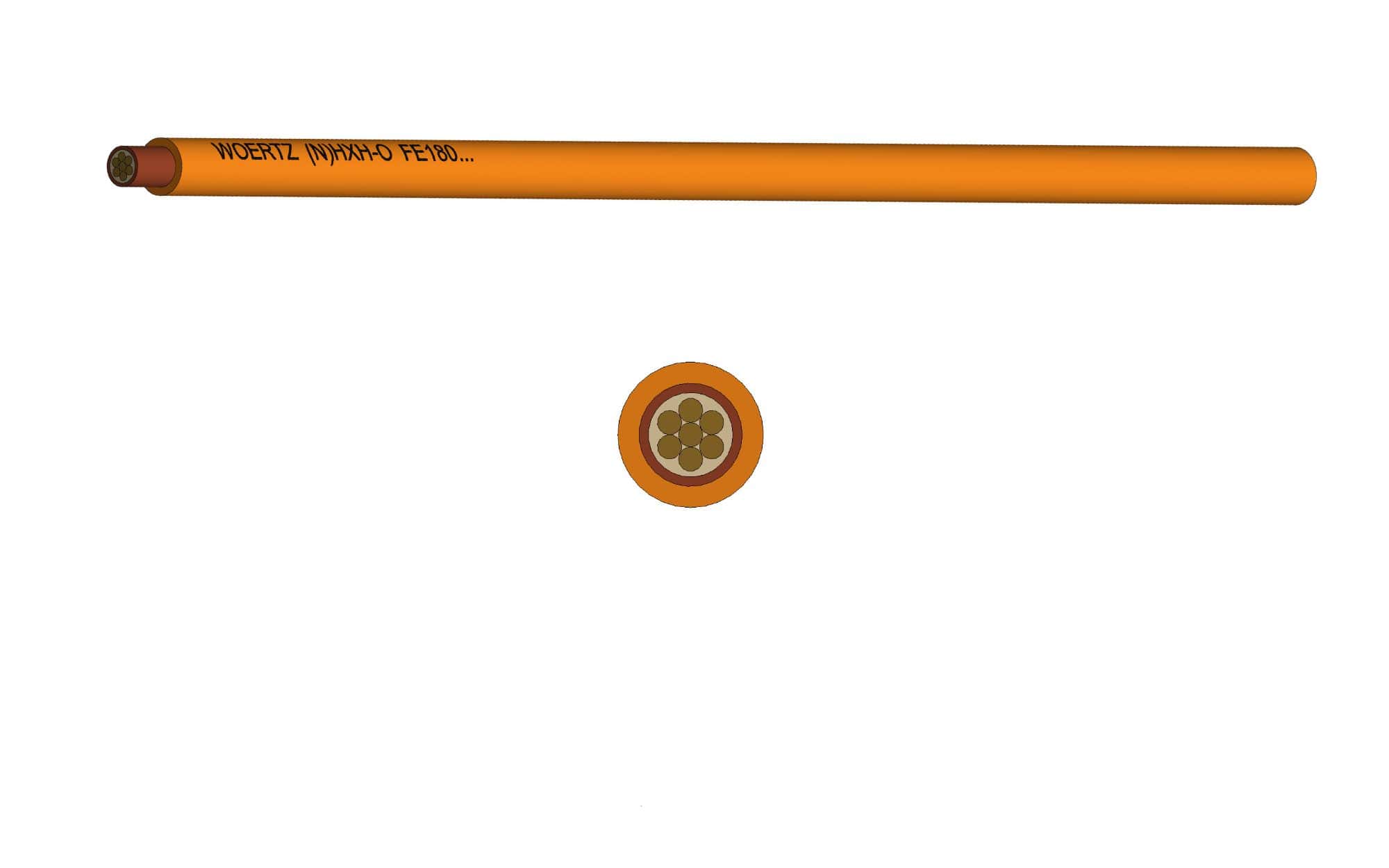 Kabel (N)HXH-O FE180 1x25mm2 Orange Kabel (N)HXH-O FE180 1x25mm2 Orange