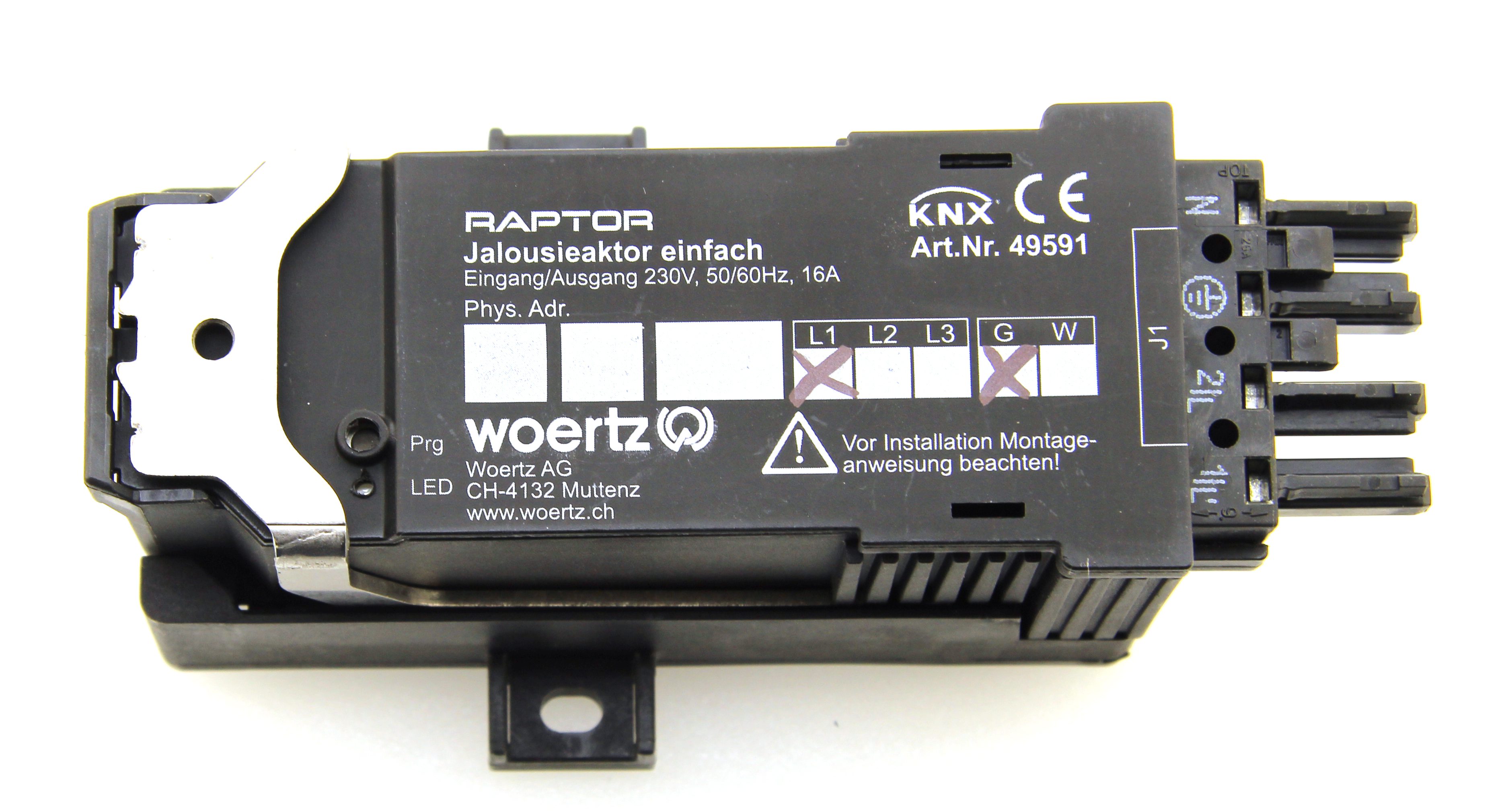 Raptor Jalousieaktor 1-fach Phase W/L3