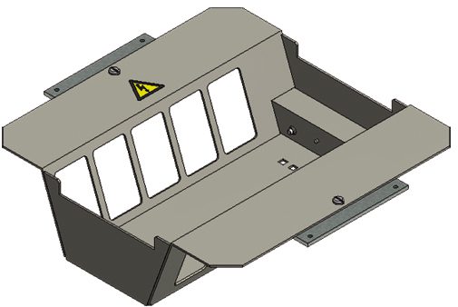 Einbausatz 2x5FLF stehend leer BAK22