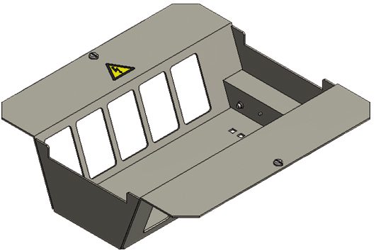 Einbausatz 2x5FLF stehend leer BAK4