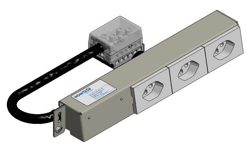 Einbausatz Steckdose T23 3FLF liegend SB BOK