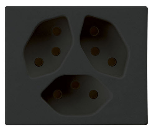 Steckdose FLF 6/5 3xT13 sw Steckdose FLF 6/5 3xT13 sw
