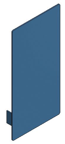 Abschlusswand r Kante elx KOK 180x90