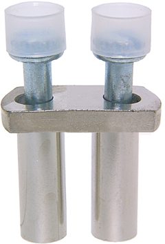 Querverbindung 2-polig zu Doppelstockklemme DIN35 2.5mm²