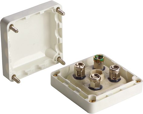 Junction box, 50x50 mm, 4x1.5 mm²