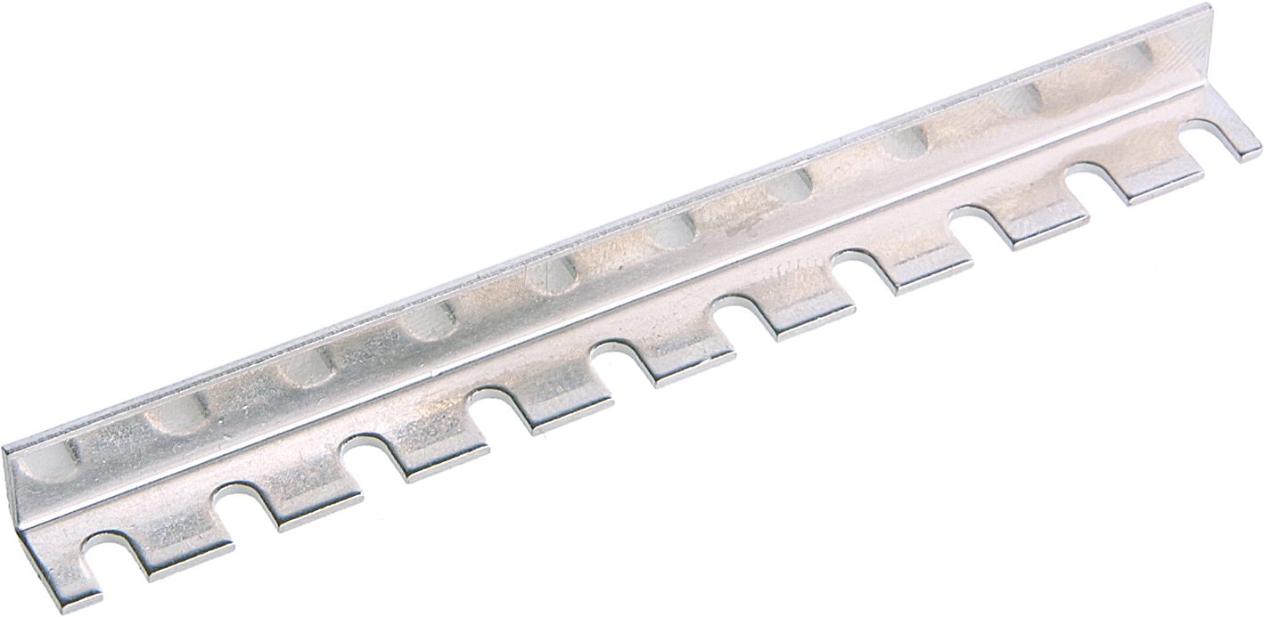 Cross-connection rake 10-pin nickel-plated 9 mm
