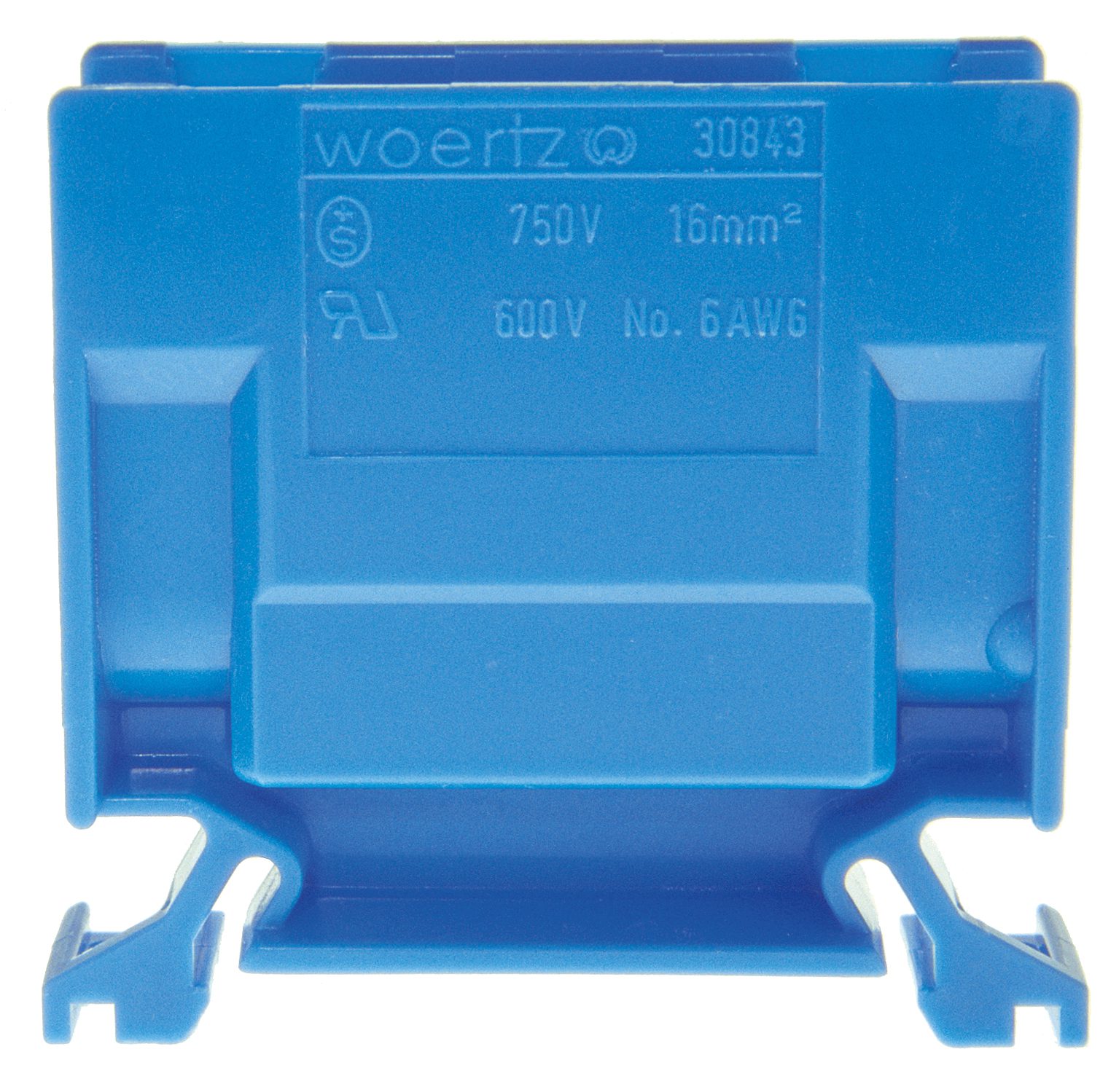 Branching terminal DIN35 16mm2 blue