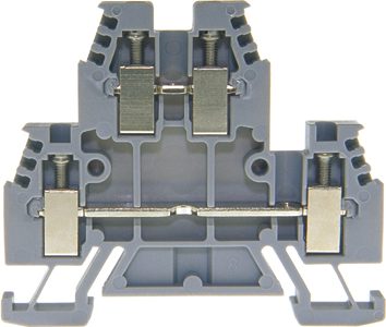 Double level terminal block DIN35 2.5mm² gray