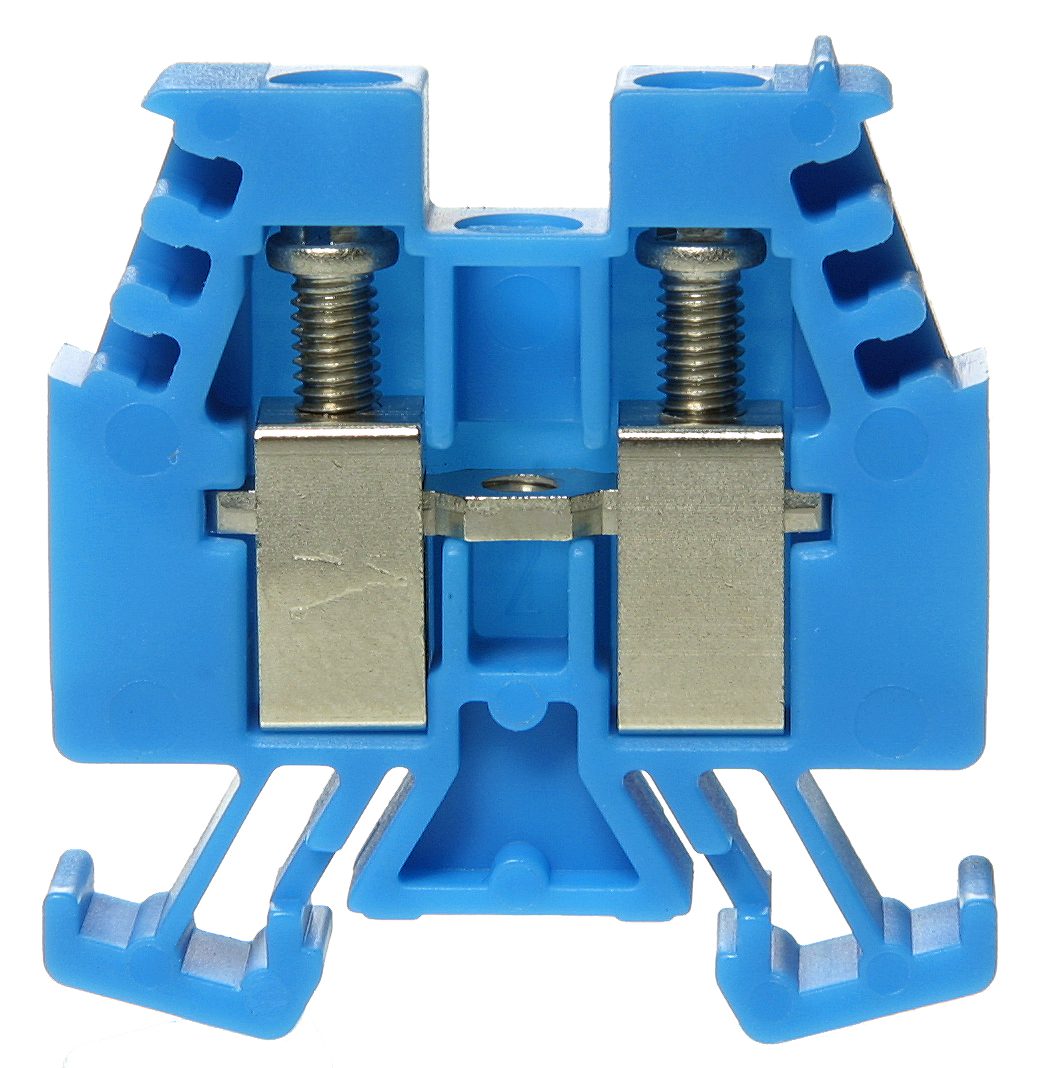 Terminal DIN15 4mm2 blue