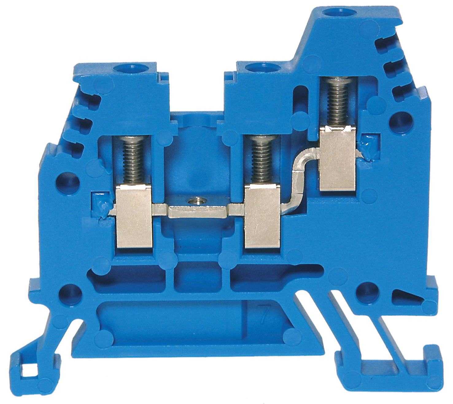 Y terminal block DIN35 2.5mm² blue