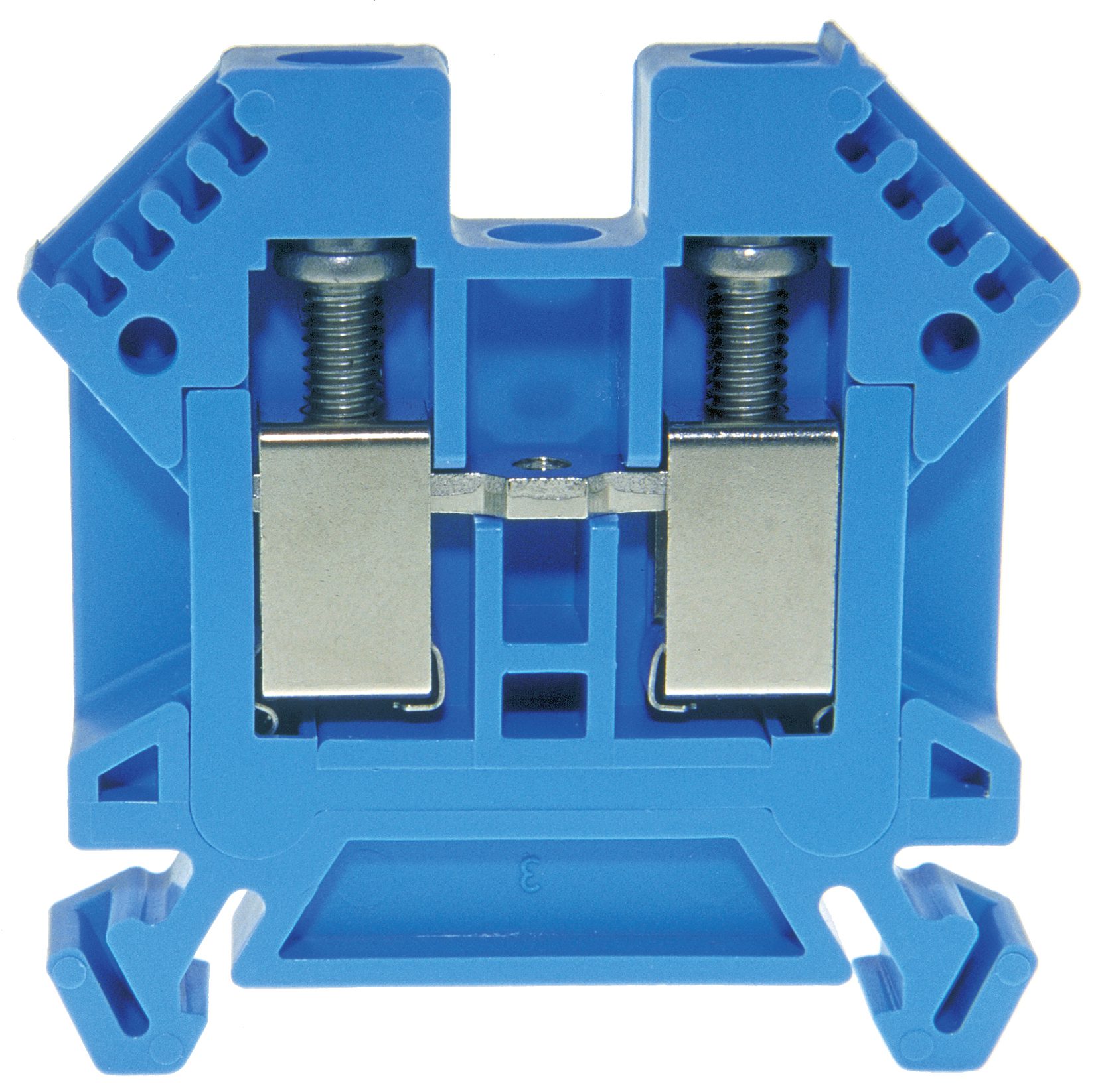 Terminal block DIN35 6mm² 49x8x45mm blue