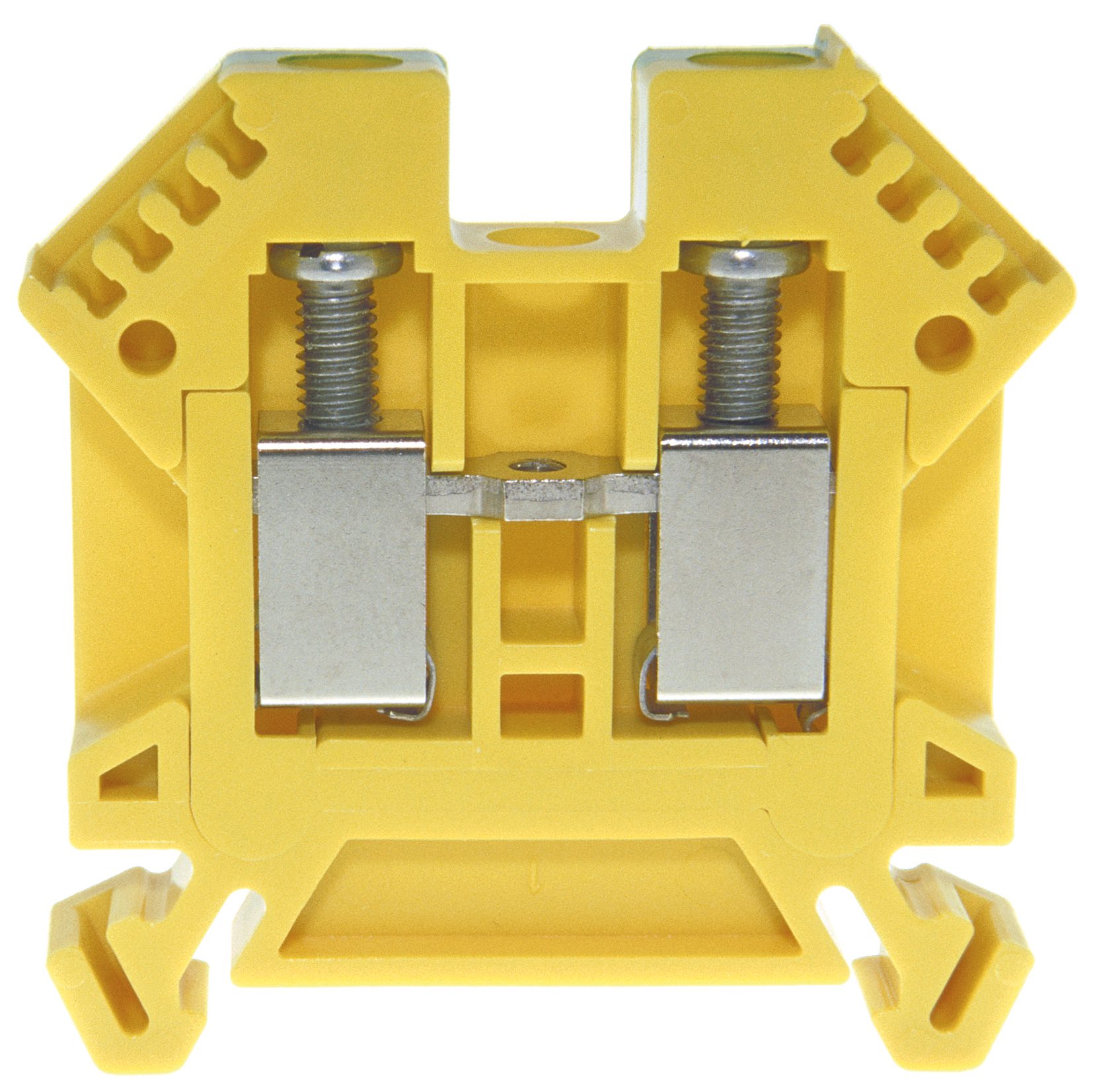 Terminal block DIN35 6mm² 49x8x45mm green-yellow insulated