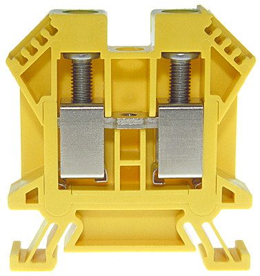 Terminal block DIN35 16mm² 55x11x55mm green-yellow insulated