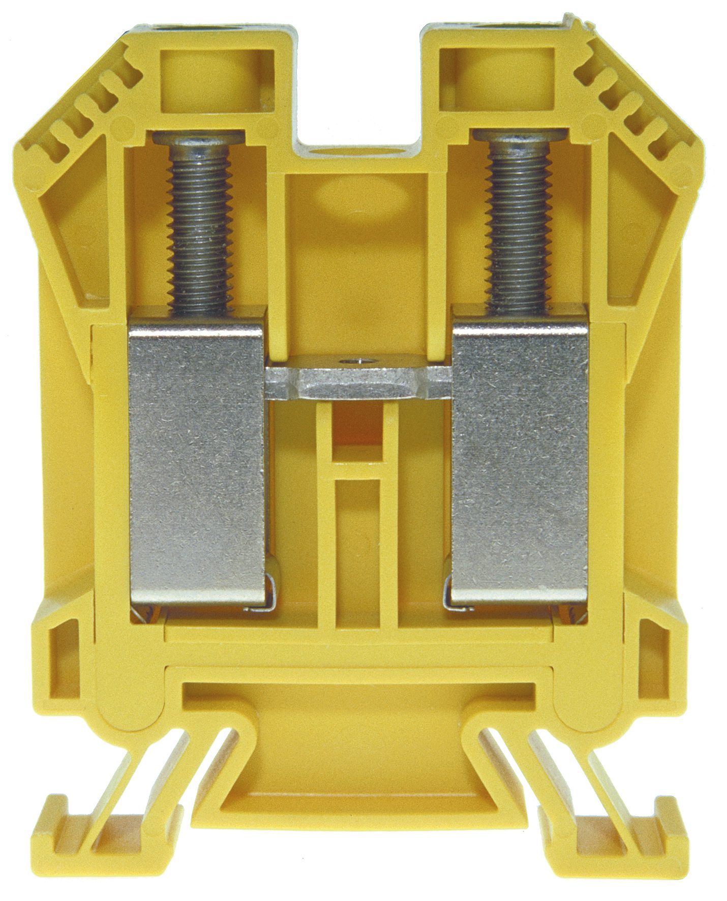 Terminal block DIN35 50mm² green yellow insulated