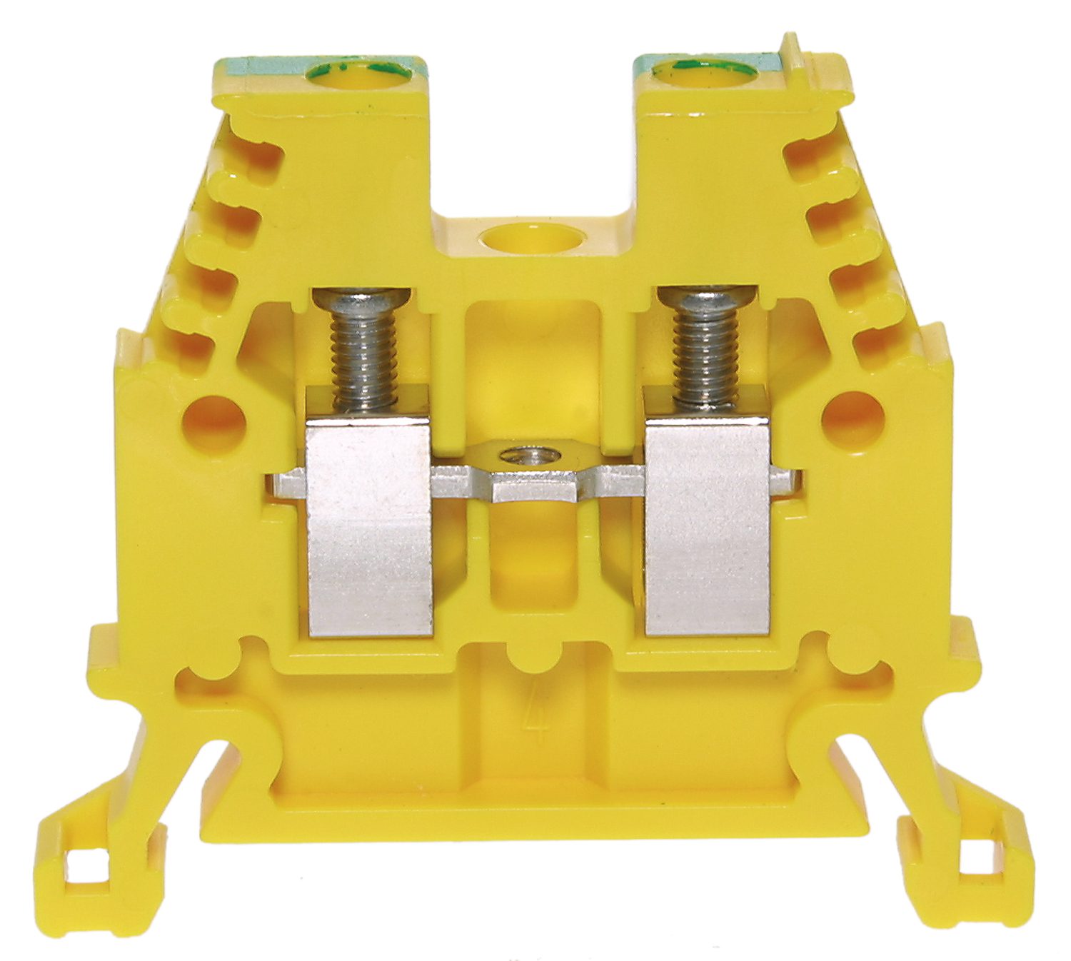 Terminal block DIN35 4mm² yellow