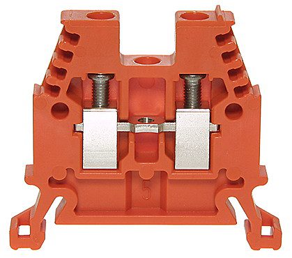 Terminal block DIN35 4mm² orange