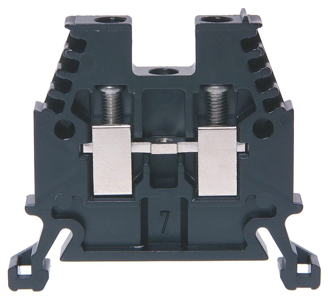 Terminal block DIN35 4mm² black