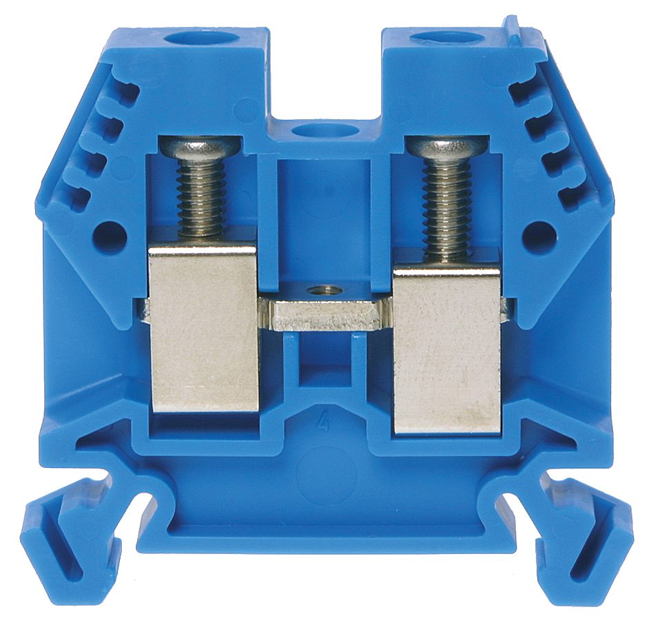 Terminal block DIN35 10mm² 45x8x42mm blue