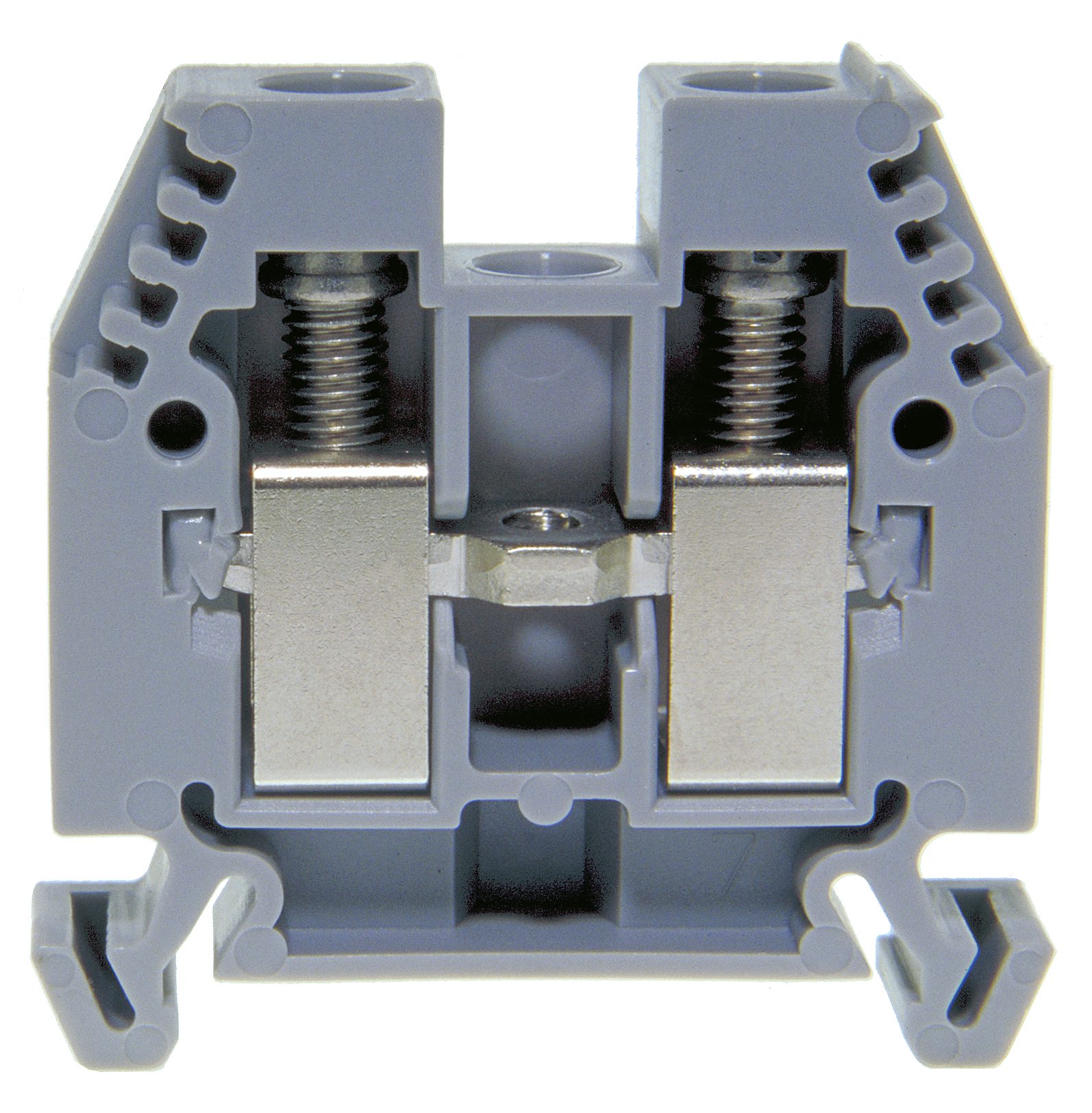 Terminal block DIN35 16mm² 45x11x42 mm gray