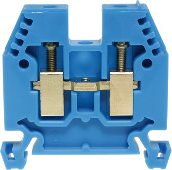 Terminal block DIN35 6mm² 45x7x42mm blue