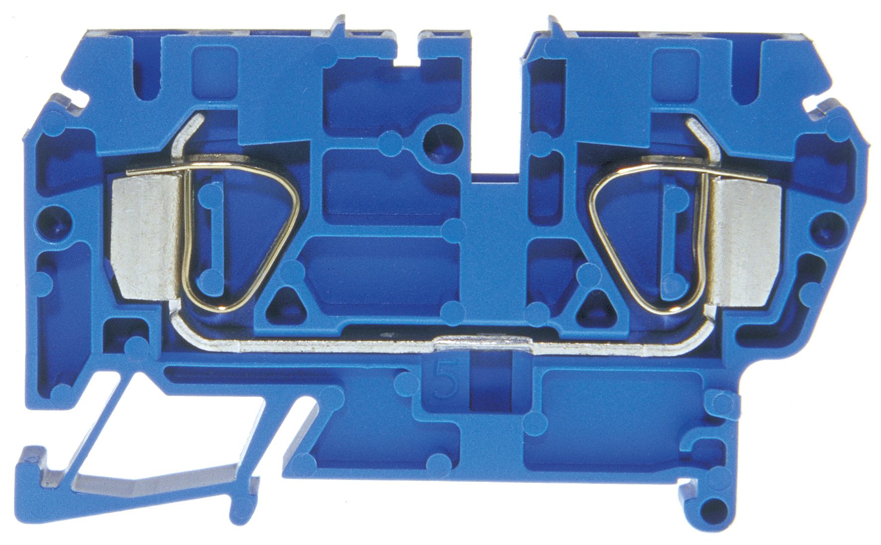 Tension clamp terminal DIN35 4mm² 65.5x6x35mm blue
