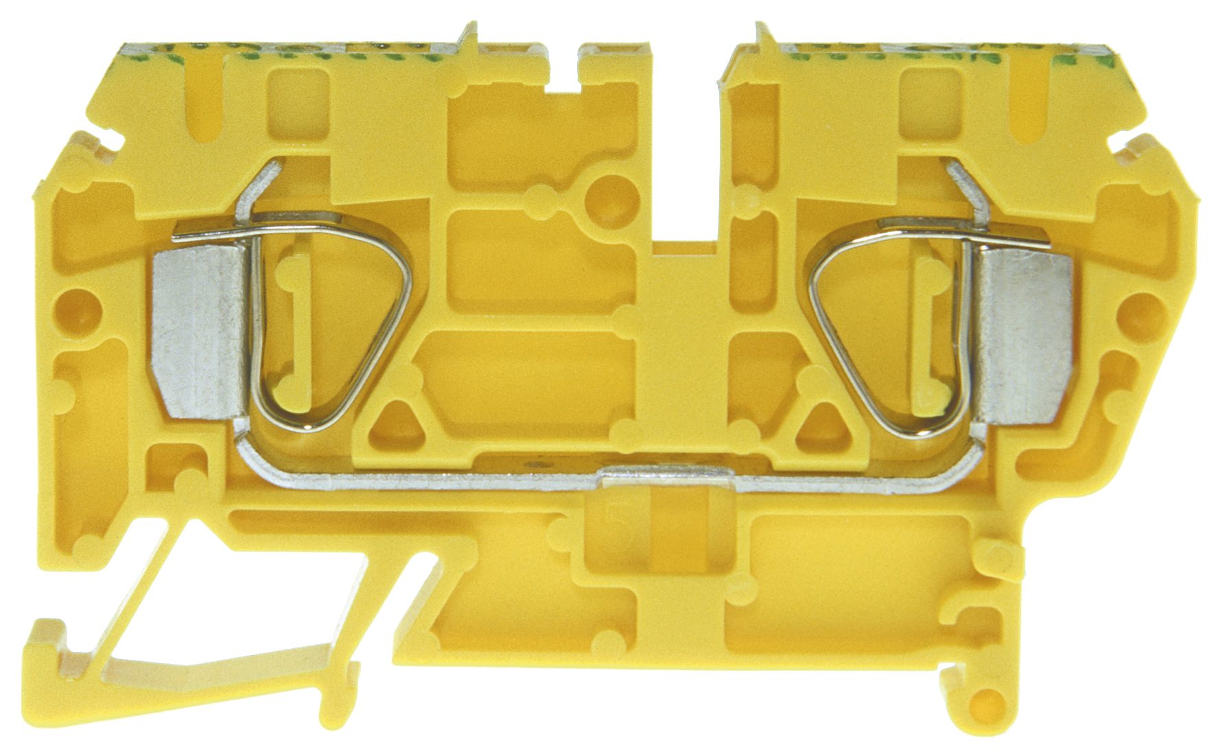 Tension clamp terminal DIN35 4mm² green/yellow