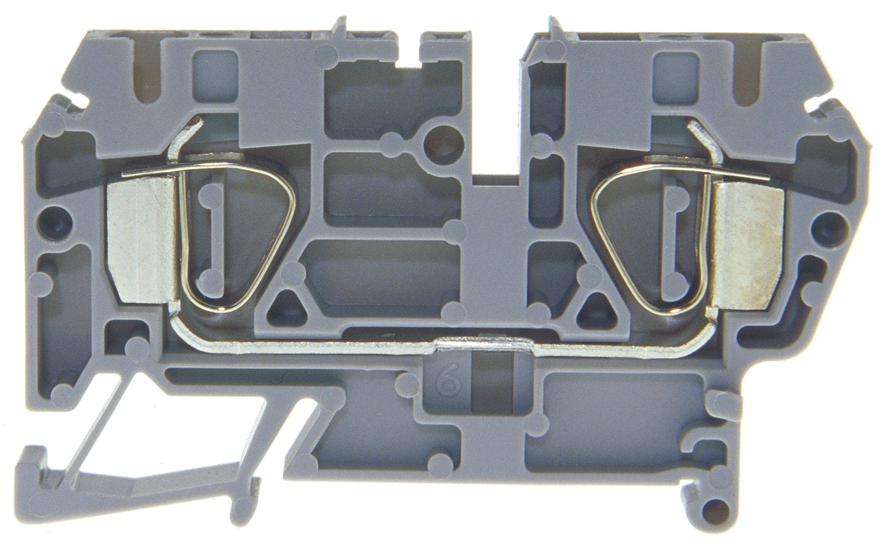 Tension clamp terminal DIN35 4mm² 65.5x6x35mm gray