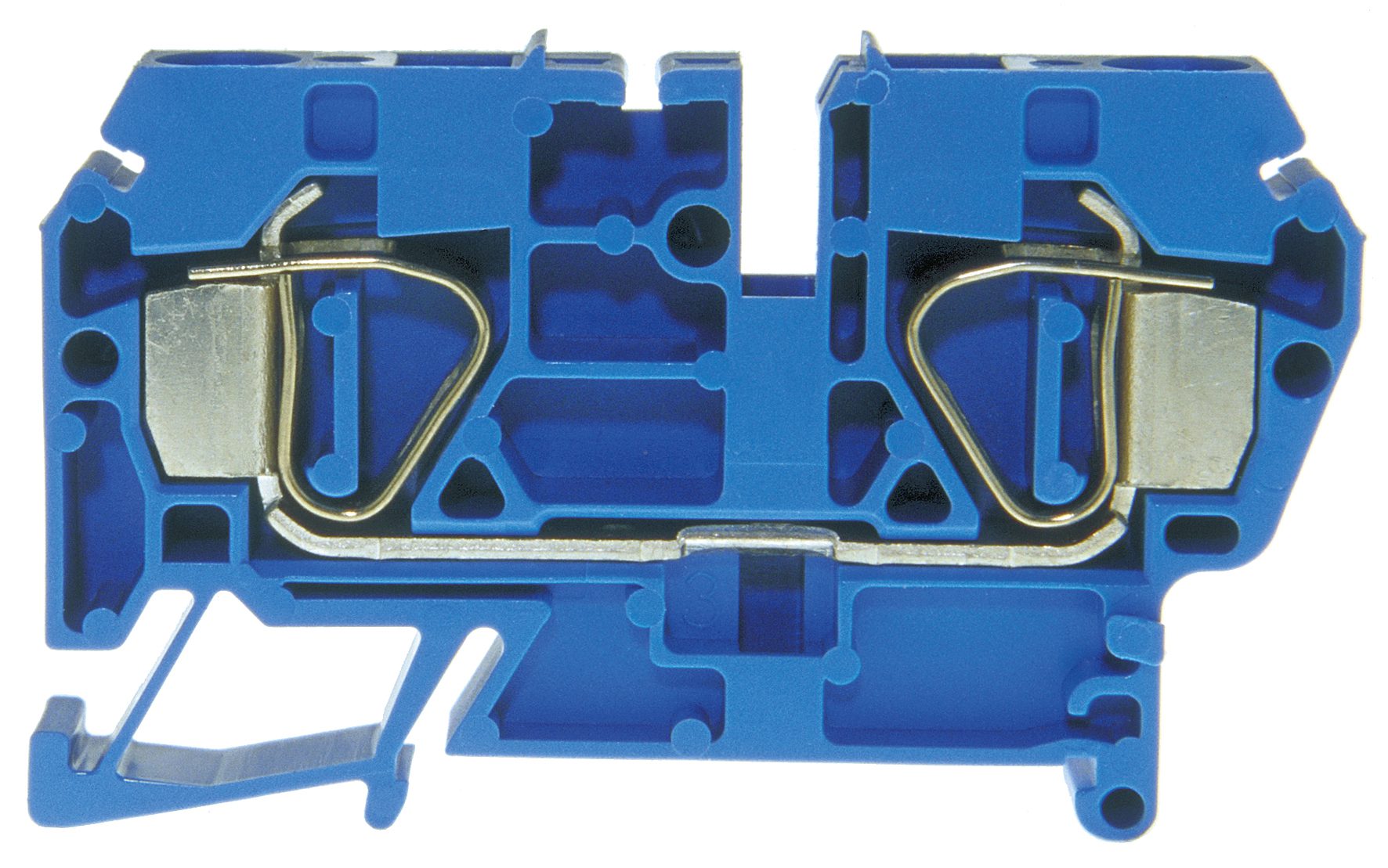 Tension clamp terminal DIN35 6mm² 65.5x8x35mm blue