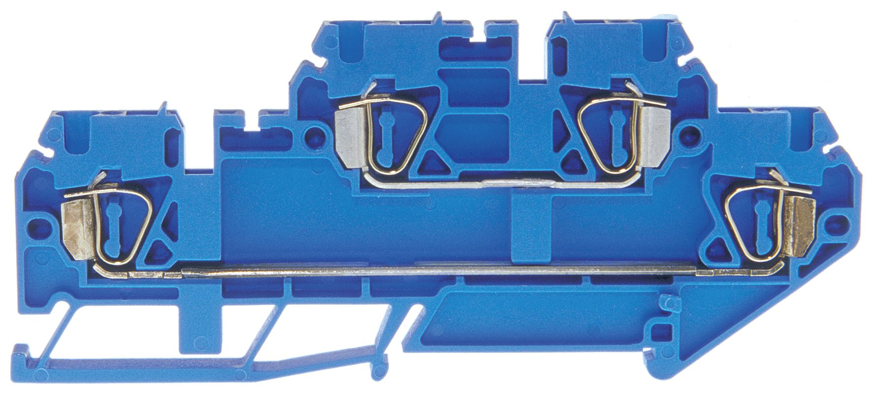 Double level tension spring terminal DIN35 2.5mm² blue