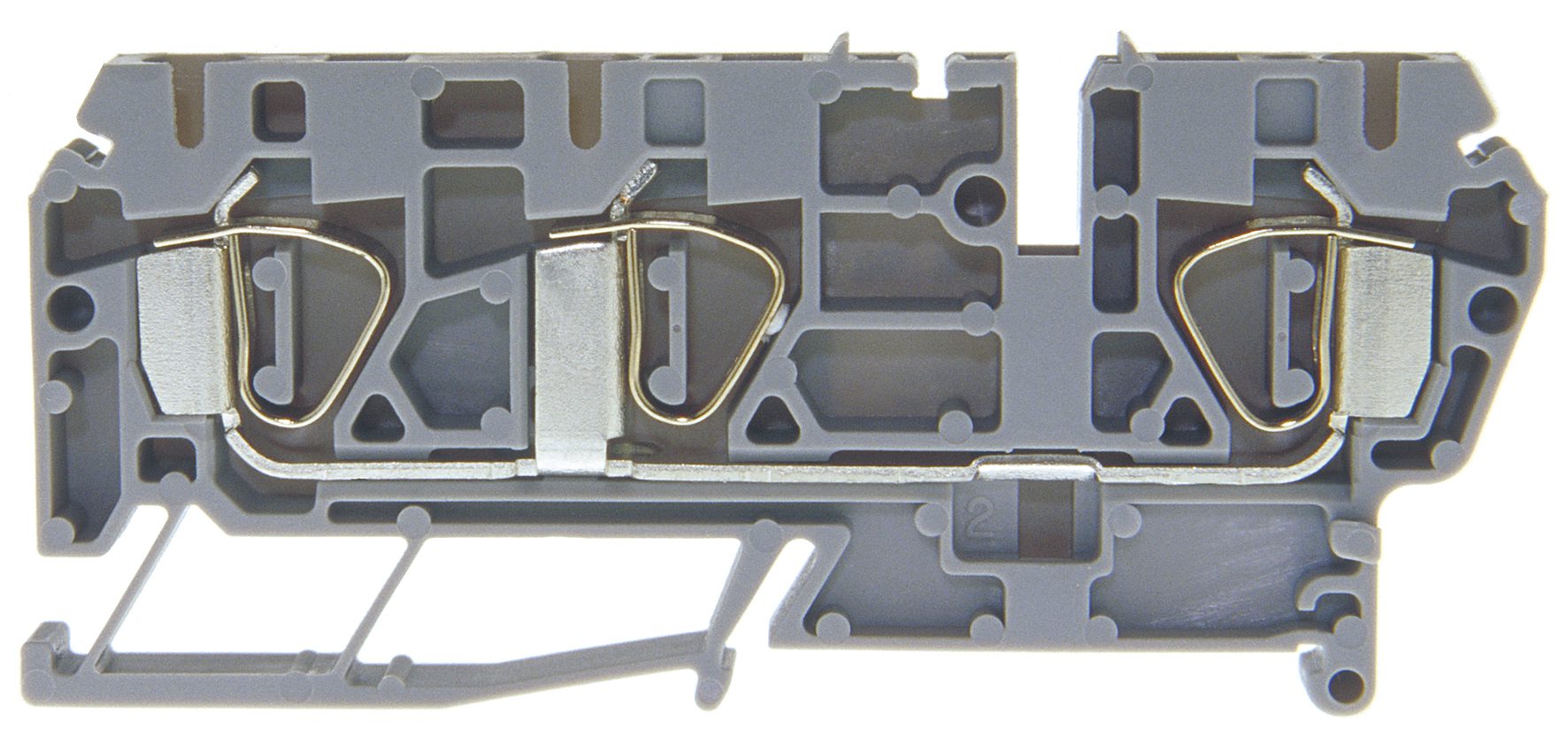 Tension clamp terminal DIN35 4mm² 88.5x6x35mm grey