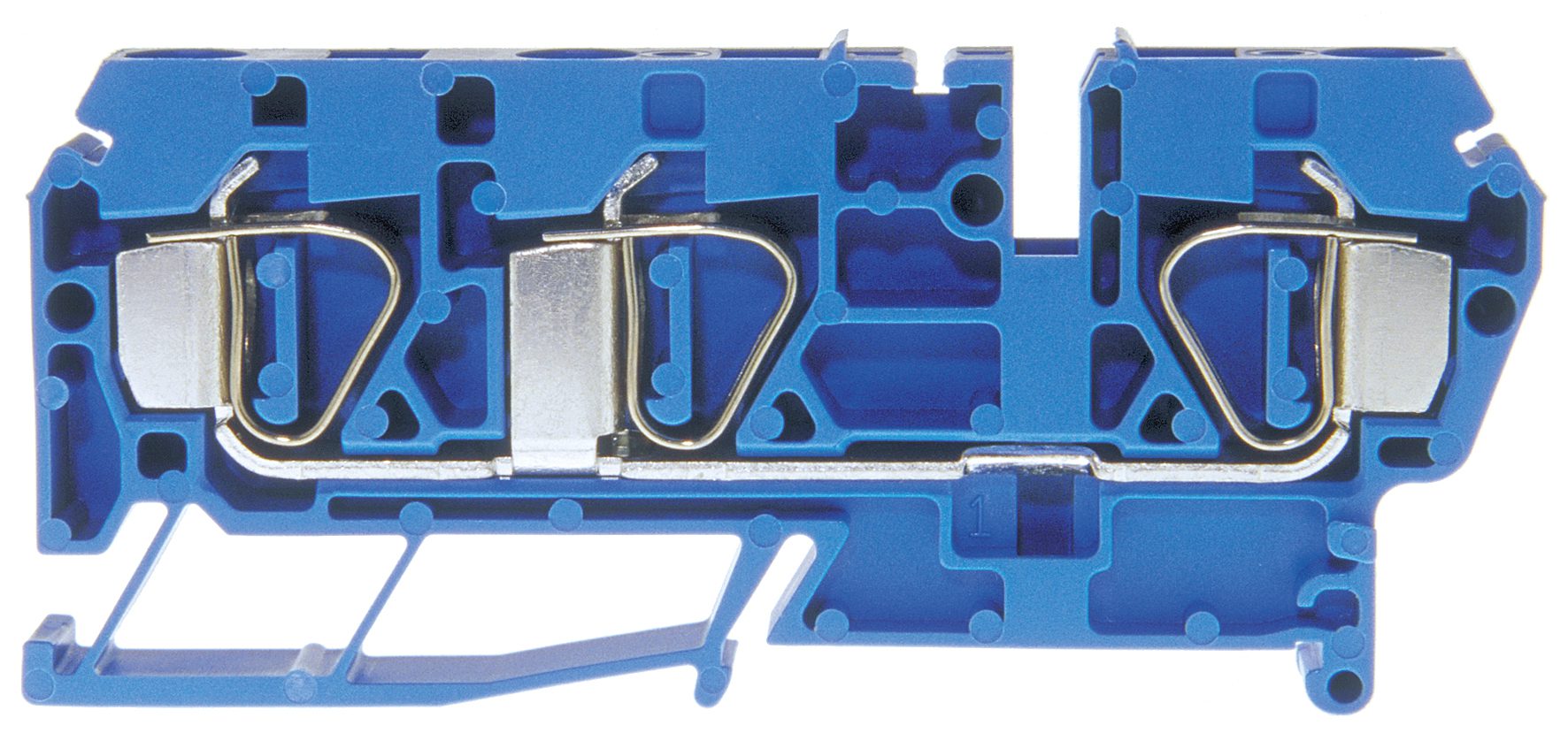 Tension clamp terminal DIN35 6mm² 88.5x8x35mm blue