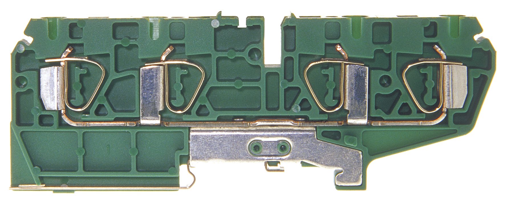 Spring clamp terminal PE DIN35 4mm2 green