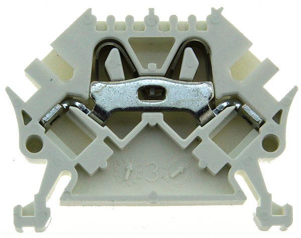 Push-in spring terminal block 2-fold 4mm² white