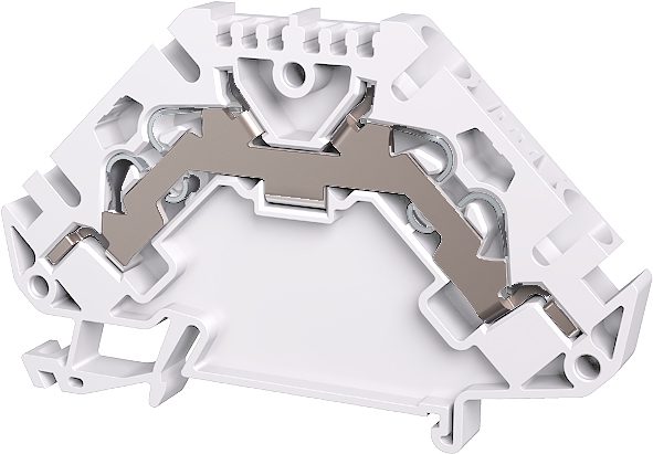Push-in spring terminal block 4-fold 4mm² white