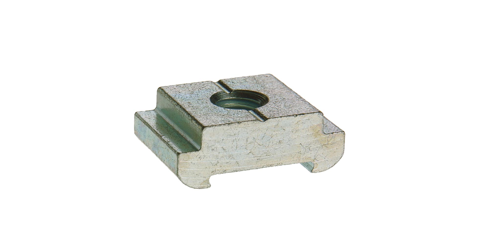 Sliding blocks C30 M4 galvanized steel, without screw, without spring