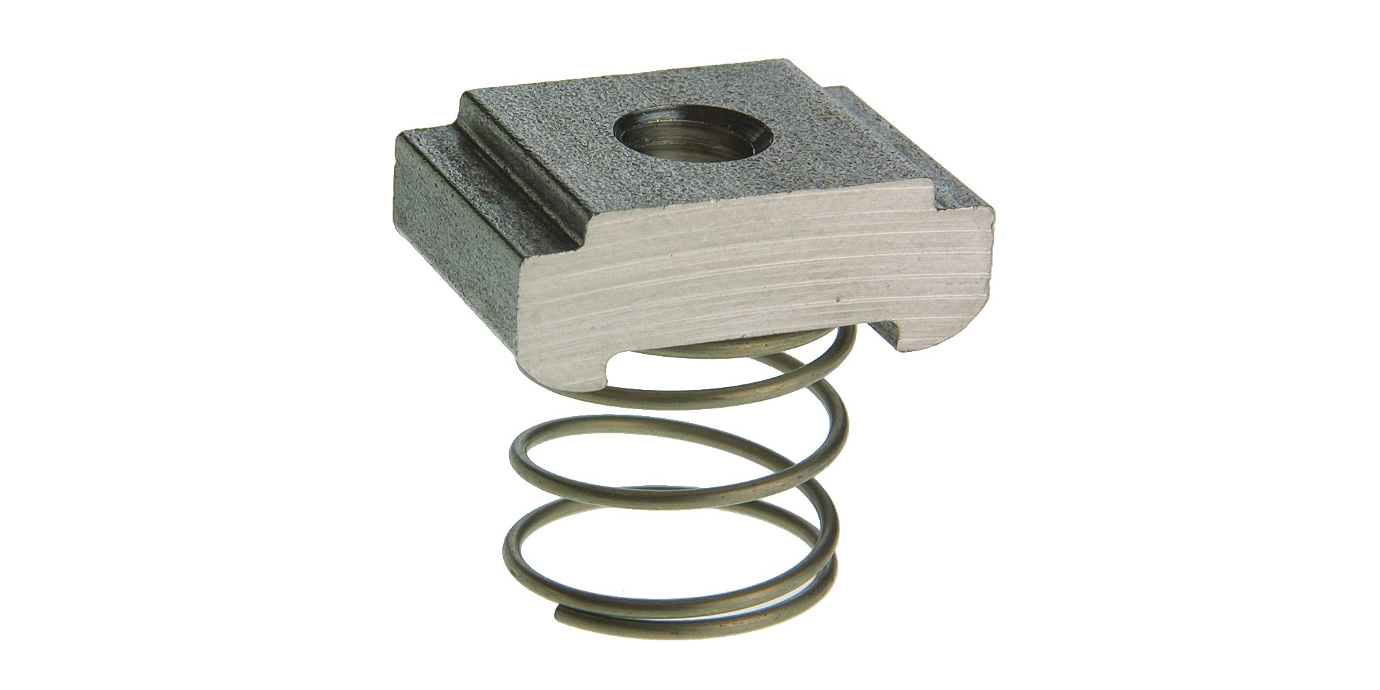 Sliding blocks C30 M10 stainless steel without screw, with spring