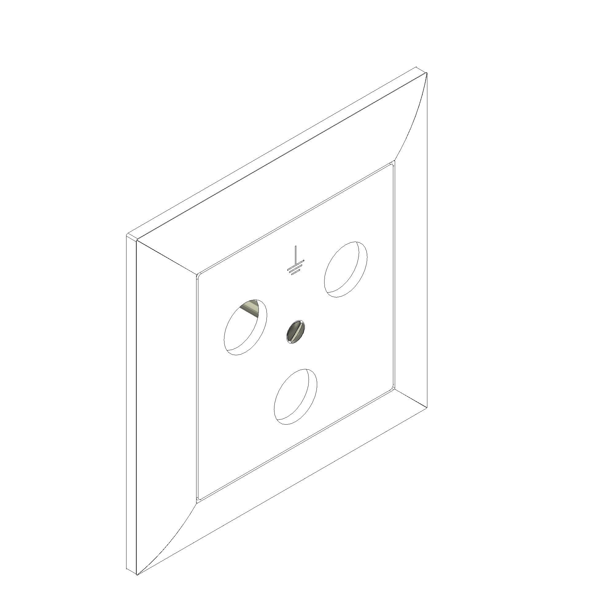 Front set ground socket ZPA 3-fold EDIZIOdue FMI ws